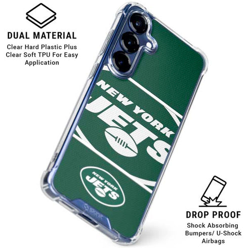 NFL New York Jets Zone Block Galaxy S25 Plus Clear Case