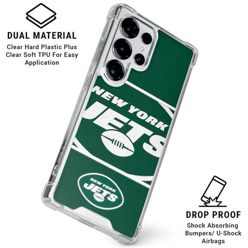 NFL New York Jets Zone Block Galaxy S25 Ultra Clear Case