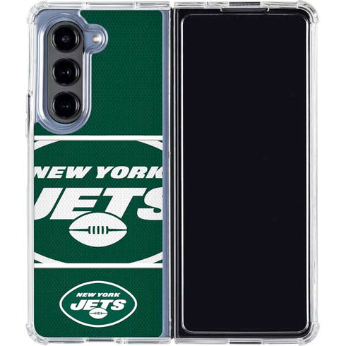 NFL New York Jets Zone Block Galaxy Z Fold5 5G Clear Case