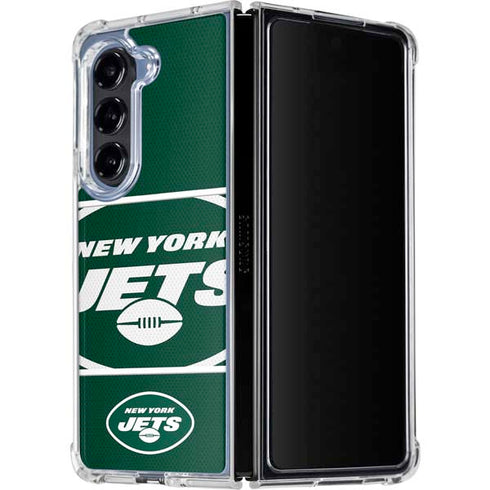 NFL New York Jets Zone Block Galaxy Z Fold5 5G Clear Case