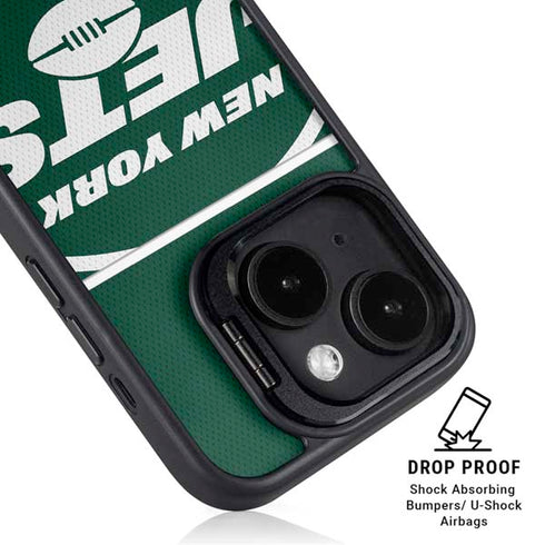 NFL New York Jets Zone Block iPhone 14 Plus Kickstand Case