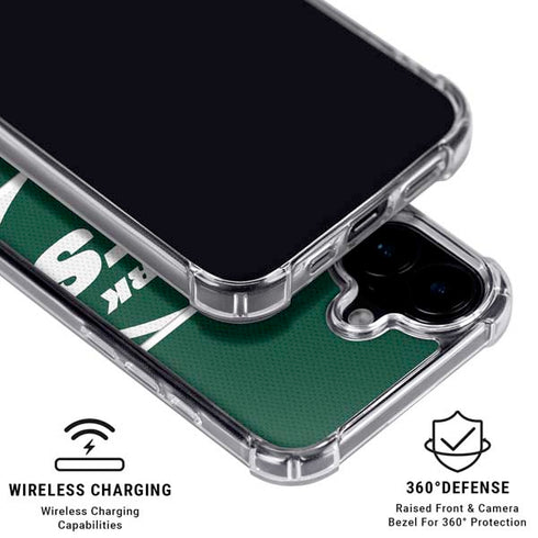 NFL New York Jets Zone Block iPhone 16 Plus Clear Case