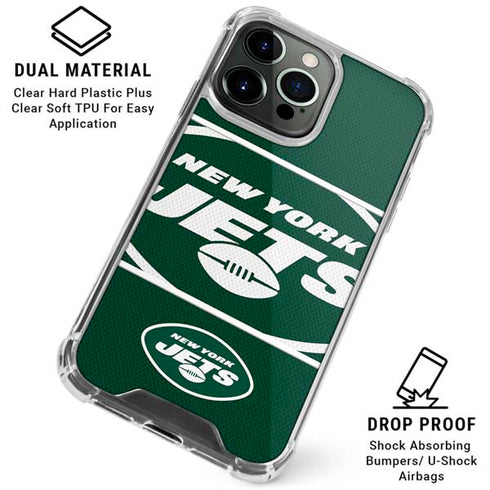 NFL New York Jets Zone Block iPhone 16 Pro Clear Case