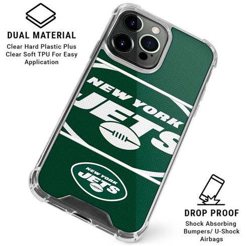 NFL New York Jets Zone Block iPhone 16 Pro Max Clear Case