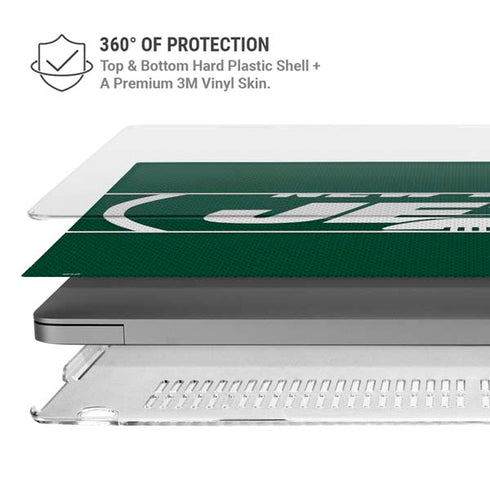 NFL New York Jets Zone Block MacBook Pro 14in (2021-24) Case plus Skin