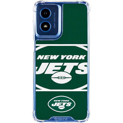 NFL New York Jets Zone Block Moto G 5G (2024) Clear Case
