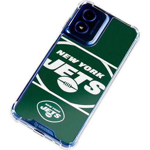 NFL New York Jets Zone Block Moto G 5G (2024) Clear Case