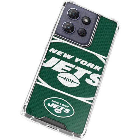 NFL New York Jets Zone Block Moto G Play 5G (2025) Clear Case