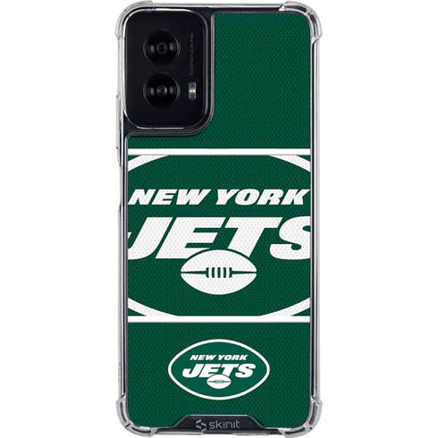 NFL New York Jets Zone Block Moto G Power 5G (2024) Clear Case