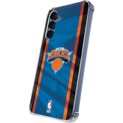 NBA New York Knicks Away Jersey Galaxy A35 5G Clear Case