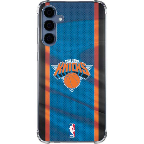 NBA New York Knicks Away Jersey Galaxy A55 5G Clear Case