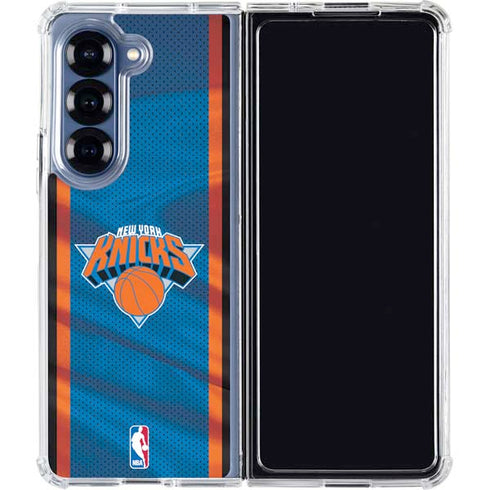 NBA New York Knicks Away Jersey Galaxy Z Fold7 Clear Case