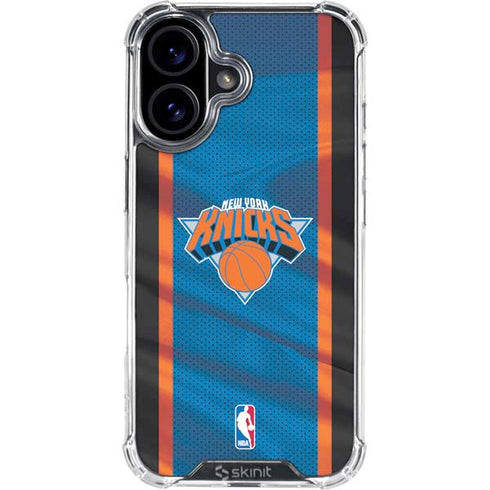 NBA New York Knicks Away Jersey iPhone 16 Plus Clear Case
