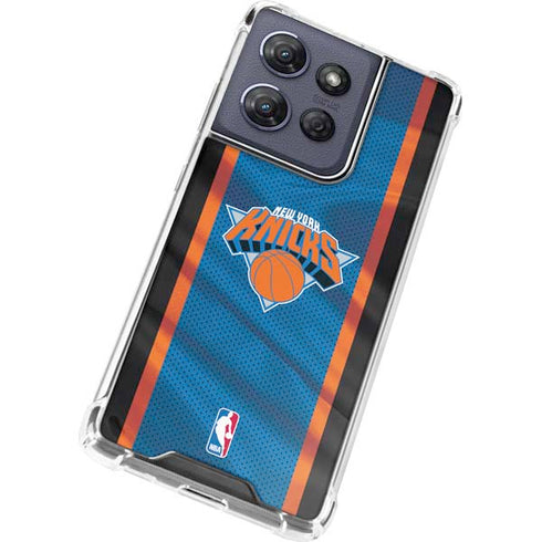 NBA New York Knicks Away Jersey Moto G 5G (2025) Clear Case