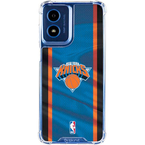 NBA New York Knicks Away Jersey Moto G 5G (2024) Clear Case