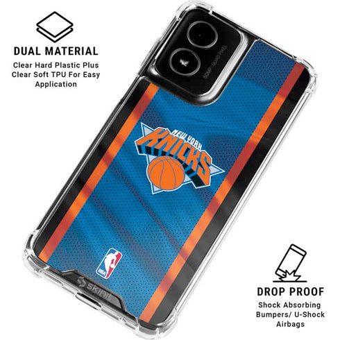 NBA New York Knicks Away Jersey Moto G Power 5G (2024) Clear Case
