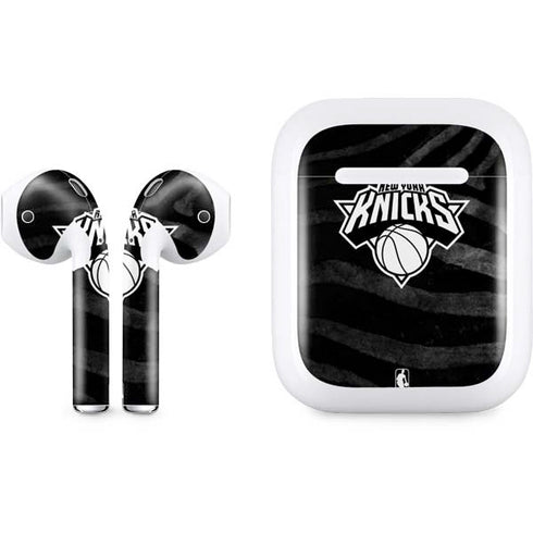 NBA New York Knicks Black Animal Print Apple AirPods Skin