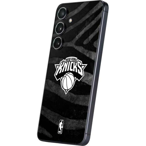 NBA New York Knicks Black Animal Print Galaxy A16 5G Skin