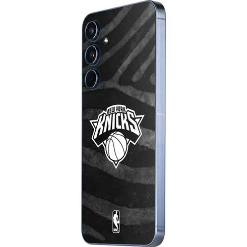 NBA New York Knicks Black Animal Print Galaxy A36 5G Skin