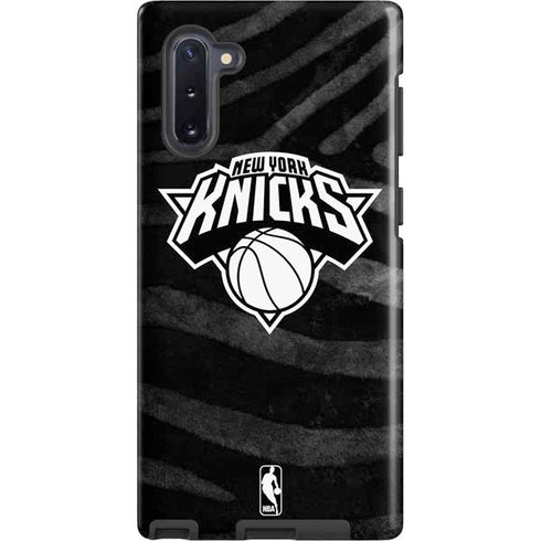 NBA New York Knicks Black Animal Print Galaxy Cases