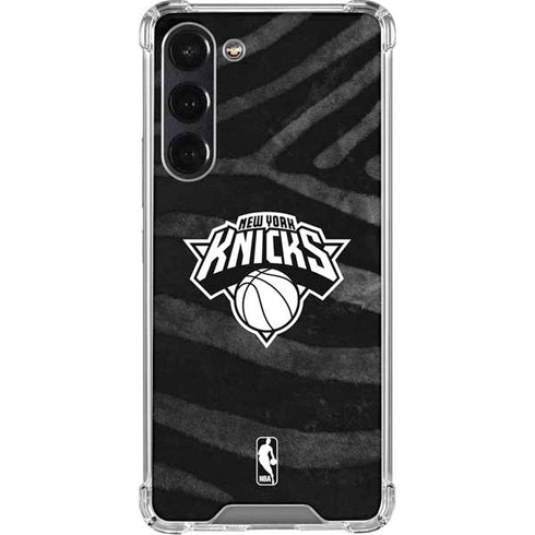 NBA New York Knicks Black Animal Print Galaxy S24 FE Clear Case