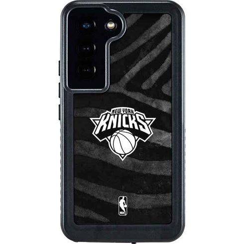 NBA New York Knicks Black Animal Print Galaxy S24 Waterproof Case