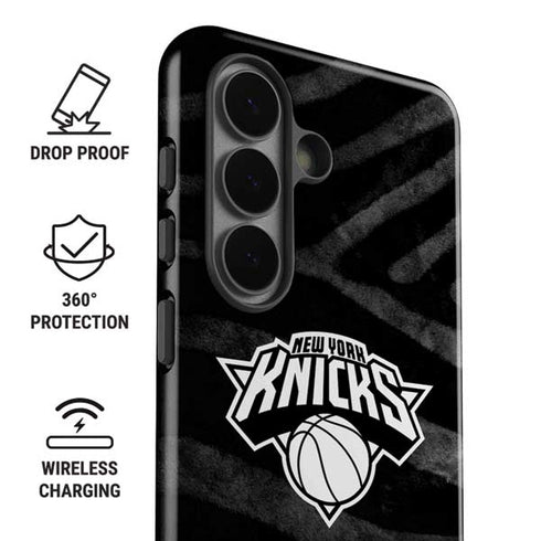 NBA New York Knicks Black Animal Print Galaxy S26 Plus Impact Case