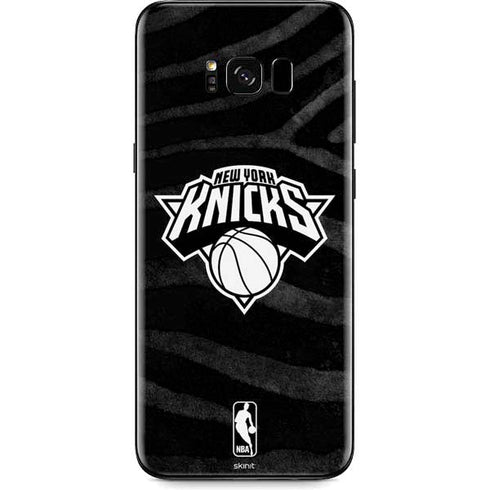 NBA New York Knicks Black Animal Print Galaxy S8 Skin