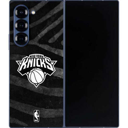 NBA New York Knicks Black Animal Print Galaxy Z Fold6 Skin