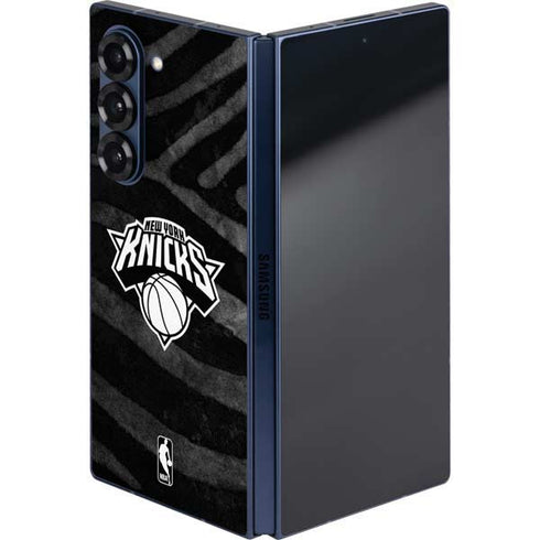 NBA New York Knicks Black Animal Print Galaxy Z Fold6 Skin