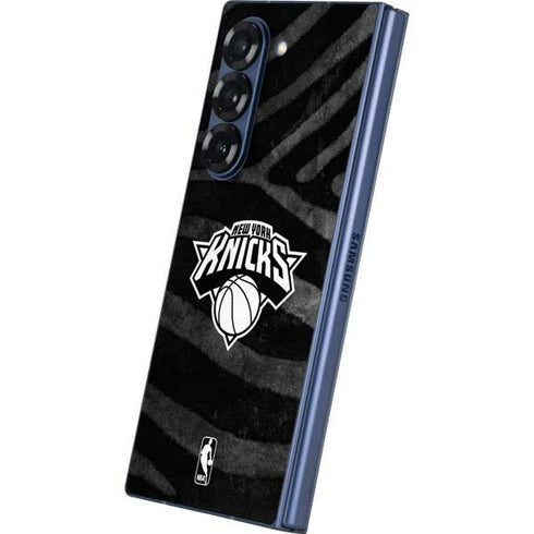 NBA New York Knicks Black Animal Print Galaxy Z Fold6 Skin