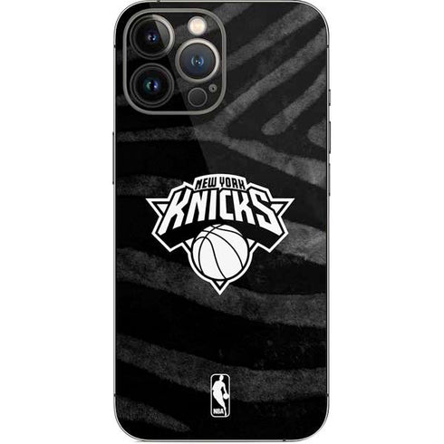 NBA New York Knicks Black Animal Print iPhone 15 Pro Max Skin