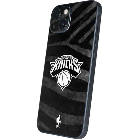 NBA New York Knicks Black Animal Print iPhone 15 Skin