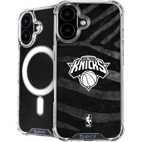 NBA New York Knicks Black Animal Print iPhone 16 MagSafe Case