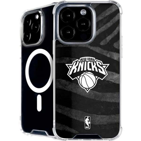 NBA New York Knicks Black Animal Print iPhone 16 Pro Max MagSafe Case