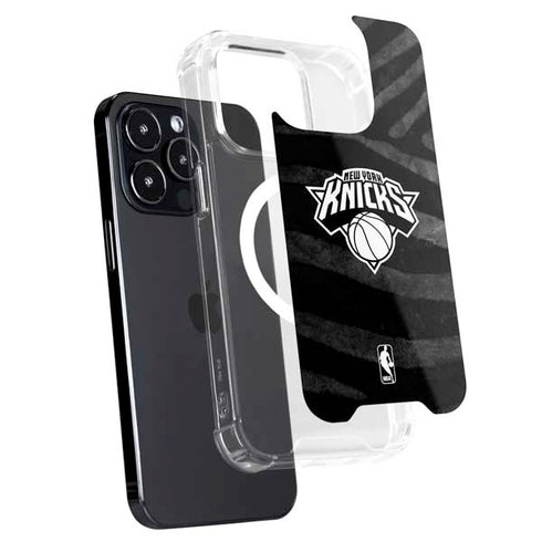 NBA New York Knicks Black Animal Print iPhone 16 Pro Max MagSafe Case