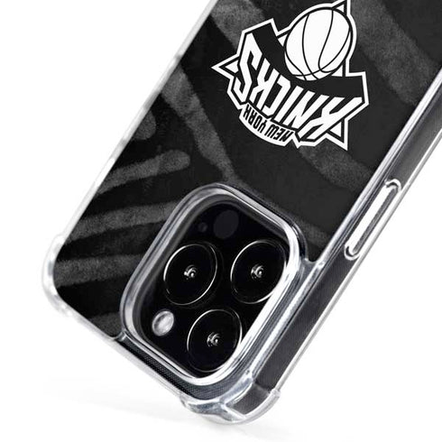 NBA New York Knicks Black Animal Print iPhone 16 Pro Max MagSafe Case