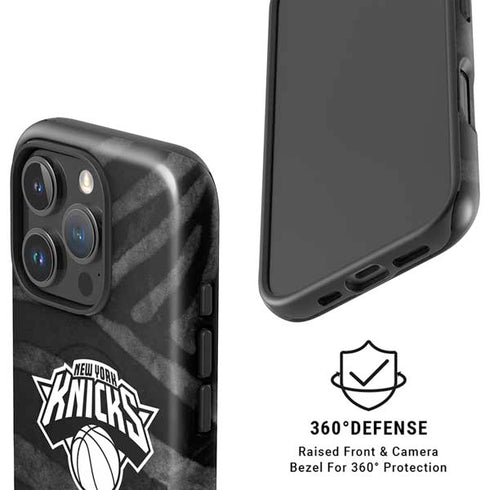 NBA New York Knicks Black Animal Print iPhone 16 Pro Max Magsafe Impact Case