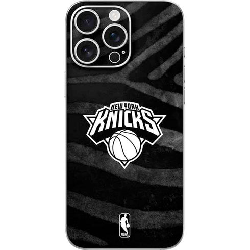NBA New York Knicks Black Animal Print iPhone 16 Pro Max Skin