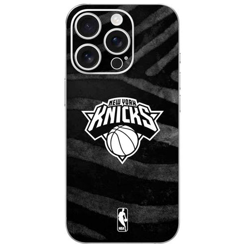 NBA New York Knicks Black Animal Print iPhone 16 Pro Skin
