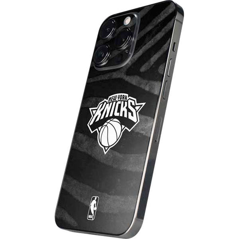 NBA New York Knicks Black Animal Print iPhone 16 Pro Skin