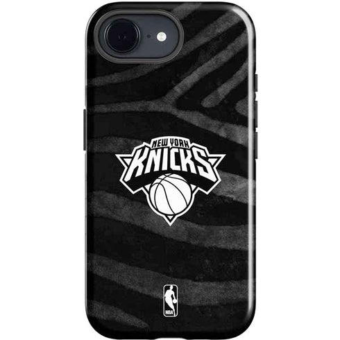 NBA New York Knicks Black Animal Print iPhone 16e Impact Case