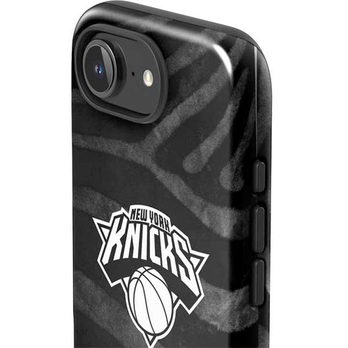 NBA New York Knicks Black Animal Print iPhone 16e Impact Case