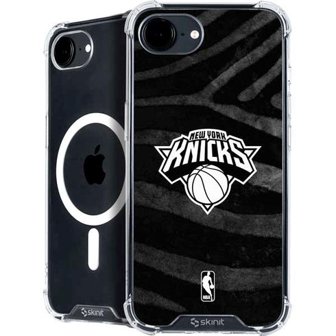 NBA New York Knicks Black Animal Print iPhone 16e MagSafe Case