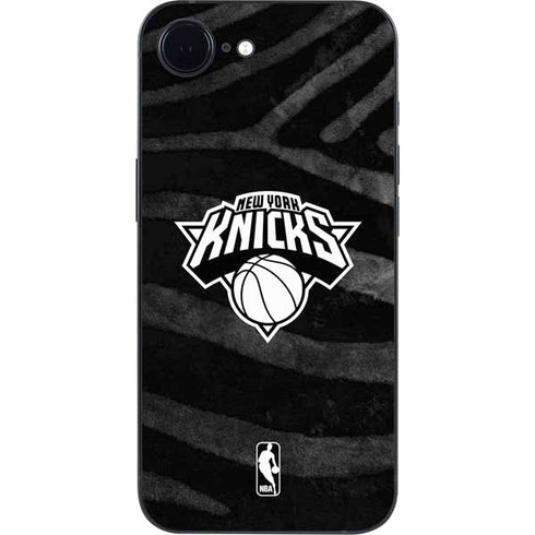 NBA New York Knicks Black Animal Print iPhone 16e Skin