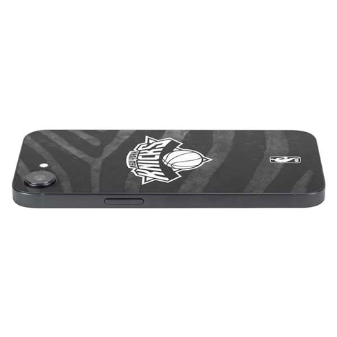 NBA New York Knicks Black Animal Print iPhone 16e Skin