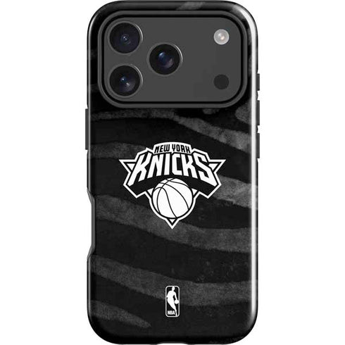 NBA New York Knicks Black Animal Print iPhone 18 Pro Max Impact Case