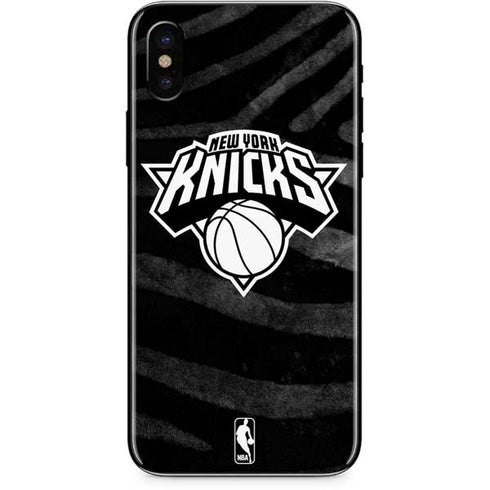 NBA New York Knicks Black Animal Print iPhone XS Max Skin