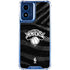 NBA New York Knicks Black Animal Print Moto G 5G (2024) Clear Case