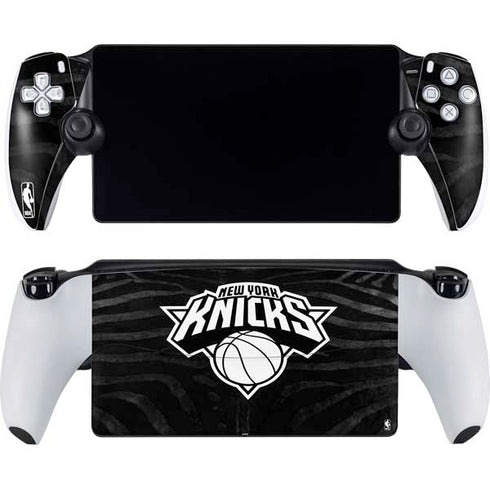 NBA New York Knicks Black Animal Print PlayStation Portal Remote Player Skin